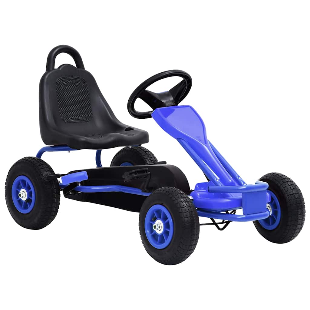 Go Kart με Πετάλια και Λάστιχα Πεπιεσμένου Αέρα Μπλε - Pakobazaar