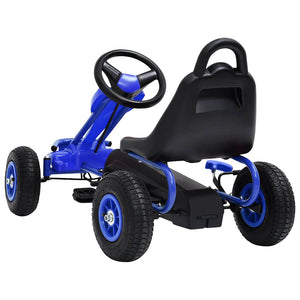 Go Kart με Πετάλια και Λάστιχα Πεπιεσμένου Αέρα Μπλε - Pakobazaar