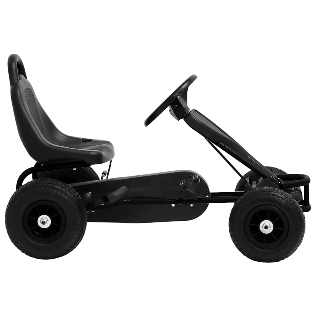 Go Kart με Πετάλια και Λάστιχα Πεπιεσμένου Αέρα Μαύρο - Pakobazaar