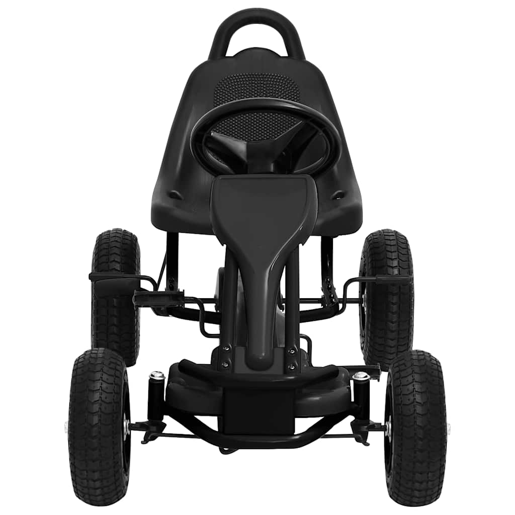 Go Kart με Πετάλια και Λάστιχα Πεπιεσμένου Αέρα Μαύρο - Pakobazaar
