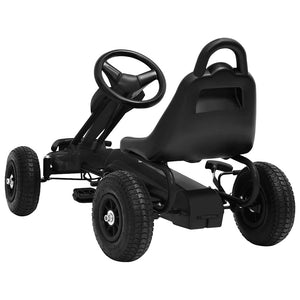 Go Kart με Πετάλια και Λάστιχα Πεπιεσμένου Αέρα Μαύρο - Pakobazaar