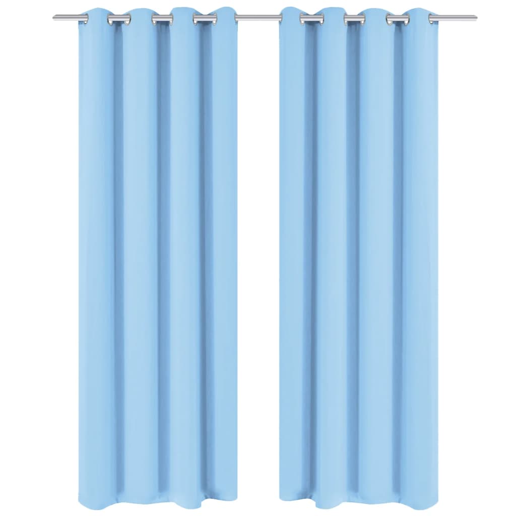 Κουρτίνες Συσκότισης με Μετ. Τρουκς 2 τεμ. Τιρκουάζ 135x175 εκ. - PAKOBAZAAR