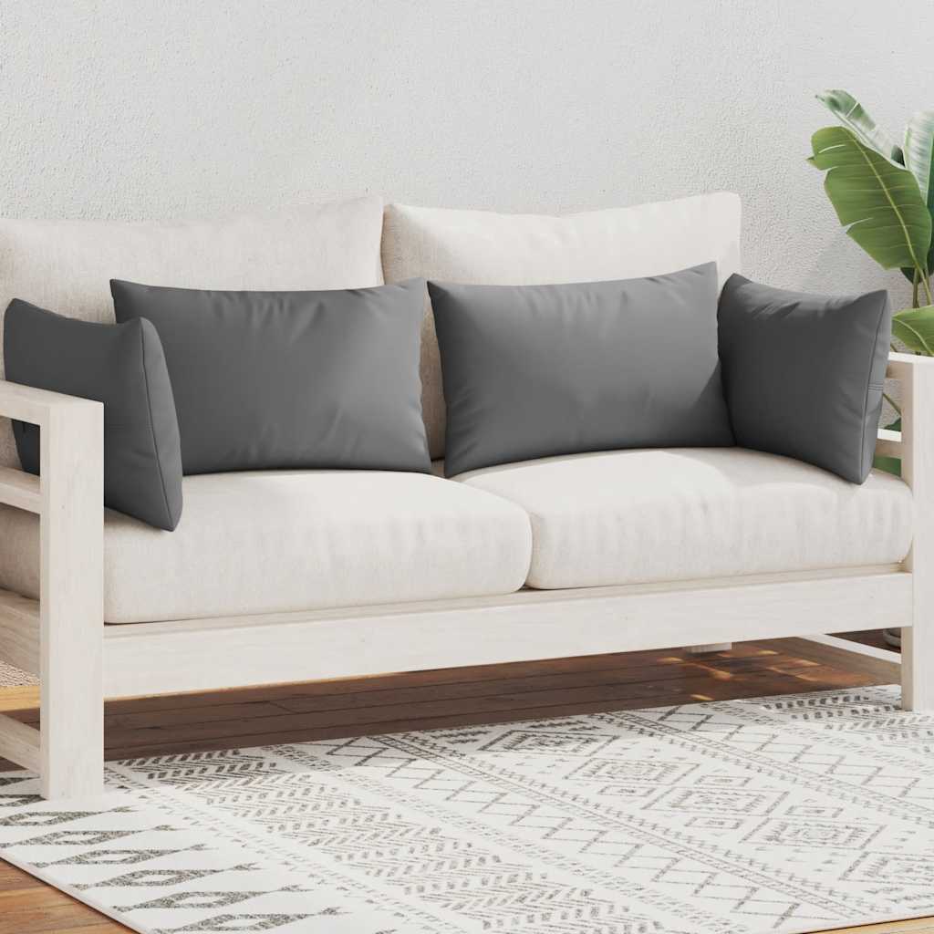 Μαξιλάρια Εξωτερικού Χώρου 4 τεμ. Γκρι 60 x 40 εκ. - PAKOBAZAAR