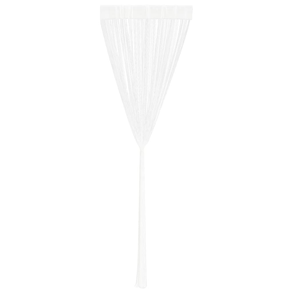 Κουρτίνες με Κρόσσια 2 τεμ. Λευκές 100 x 250 εκ. - PAKOBAZAAR