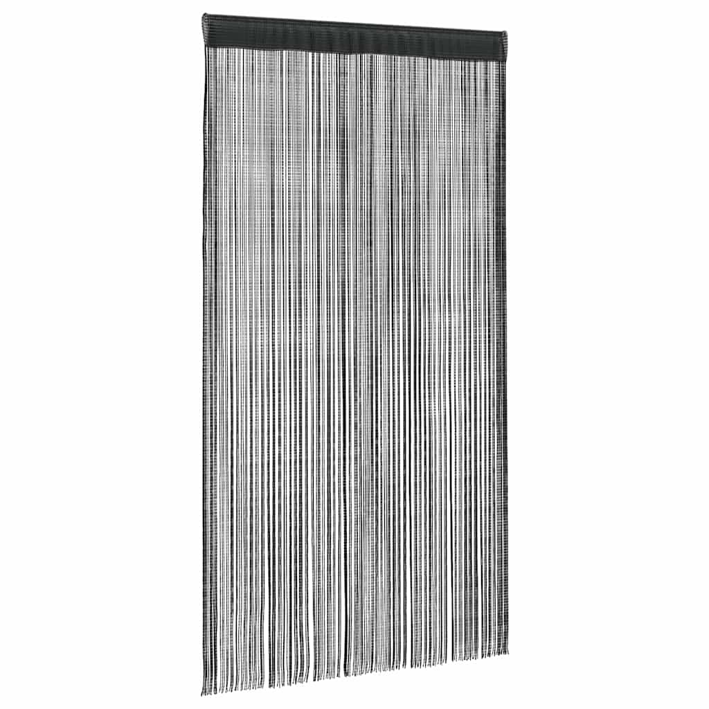 Κουρτίνες με Κρόσσια 2 τεμ. Μαύρες 140 x 250 εκ. - PAKOBAZAAR