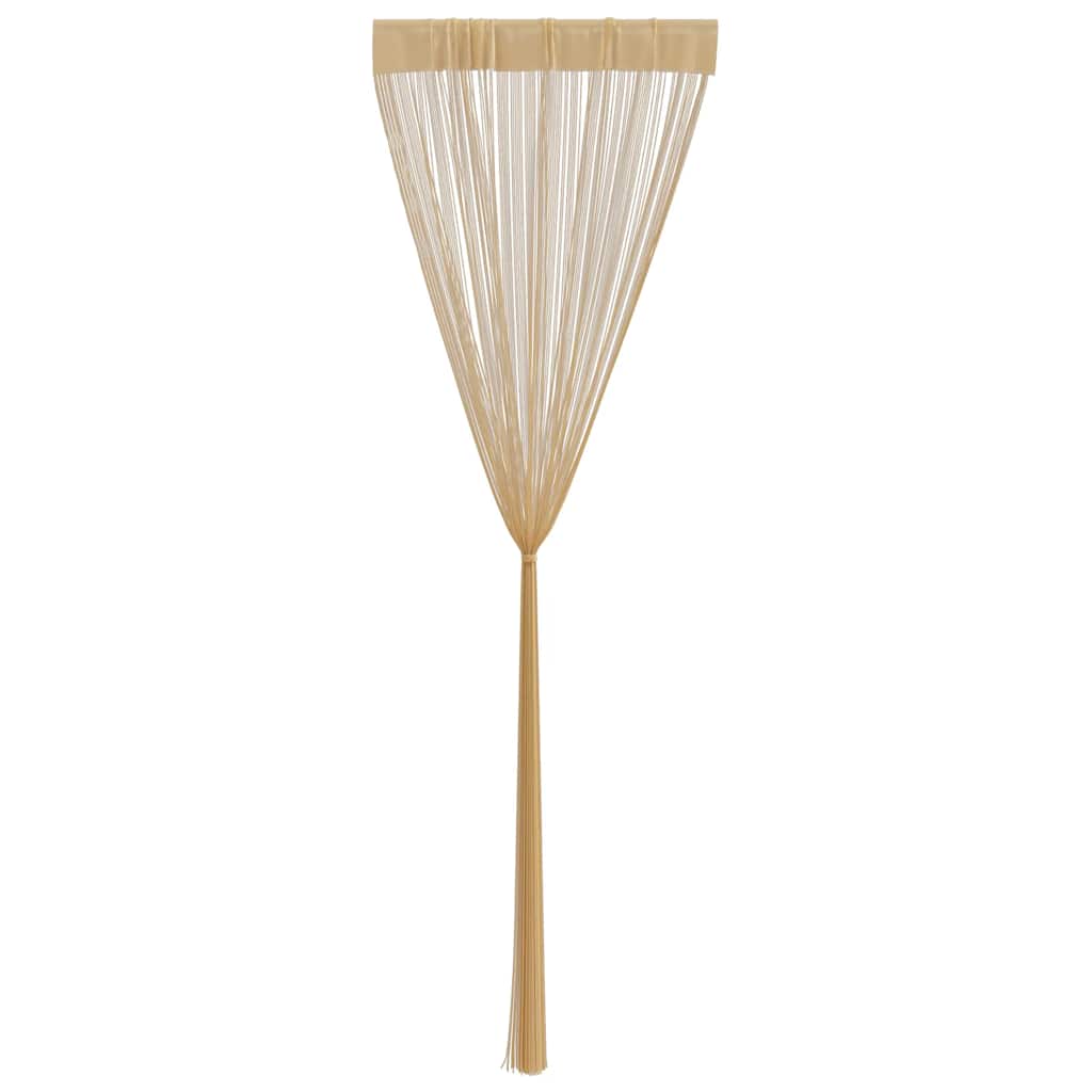 Κουρτίνες με Κρόσσια 2 τεμ. Μπεζ 100 x 250 εκ. - PAKOBAZAAR