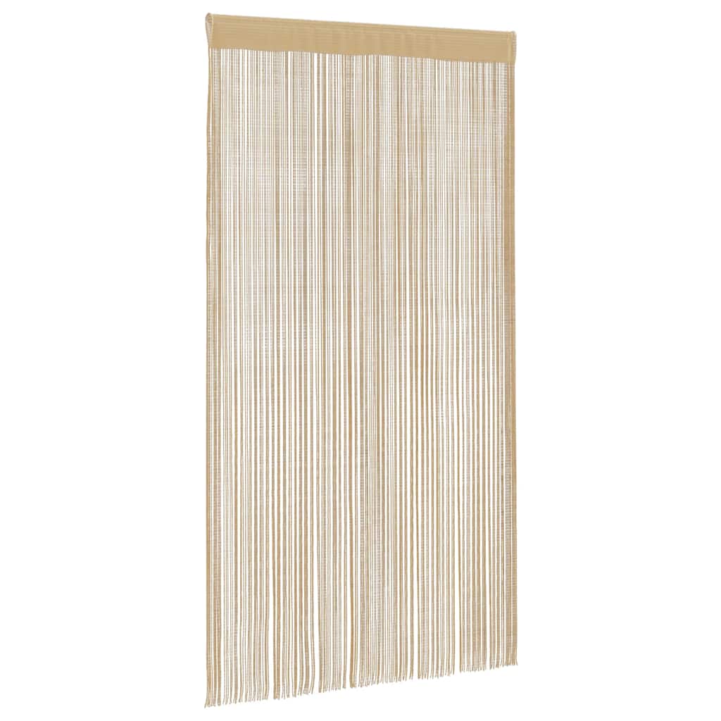 Κουρτίνες με Κρόσσια 2 τεμ. Μπεζ 140 x 250 εκ. - PAKOBAZAAR