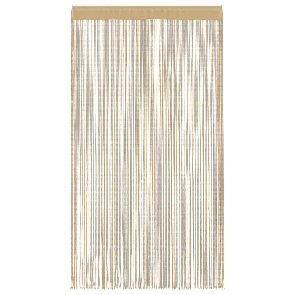 Κουρτίνες με Κρόσσια 2 τεμ. Μπεζ 140 x 250 εκ. - PAKOBAZAAR