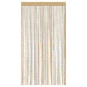 Κουρτίνες με Κρόσσια 2 τεμ. Μπεζ 140 x 250 εκ. - PAKOBAZAAR