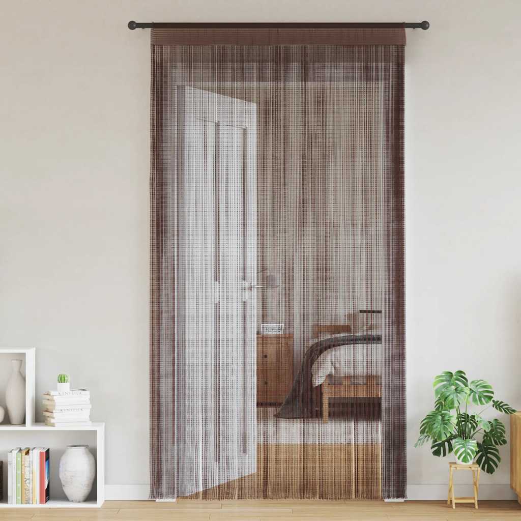 Κουρτίνες με Κρόσσια 2 τεμ. Καφέ 140 x 250 εκ. - PAKOBAZAAR