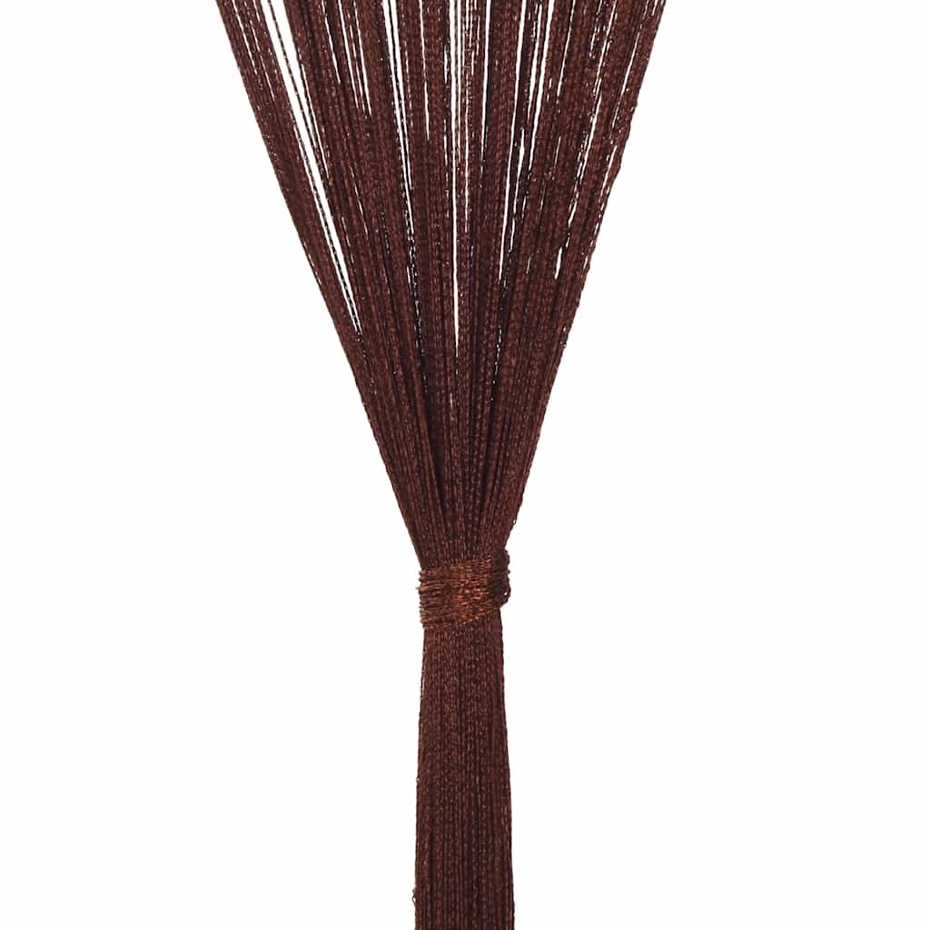 Κουρτίνες με Κρόσσια 2 τεμ. Καφέ 140 x 250 εκ. - PAKOBAZAAR