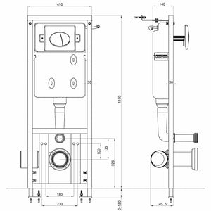 Καζανάκι Εντοιχιζόμενο 11 Λίτρων 41 x 14 x (110-125) εκ. - PAKOBAZAAR