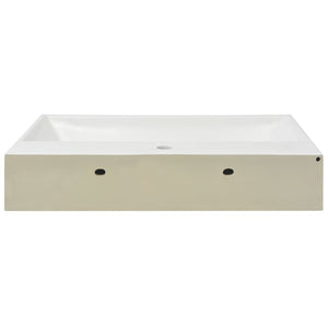Νιπτήρας με Οπή Βρύσης Λευκός 76 x 42,5 x 14,5 εκ. Κεραμικός - PAKOBAZAAR