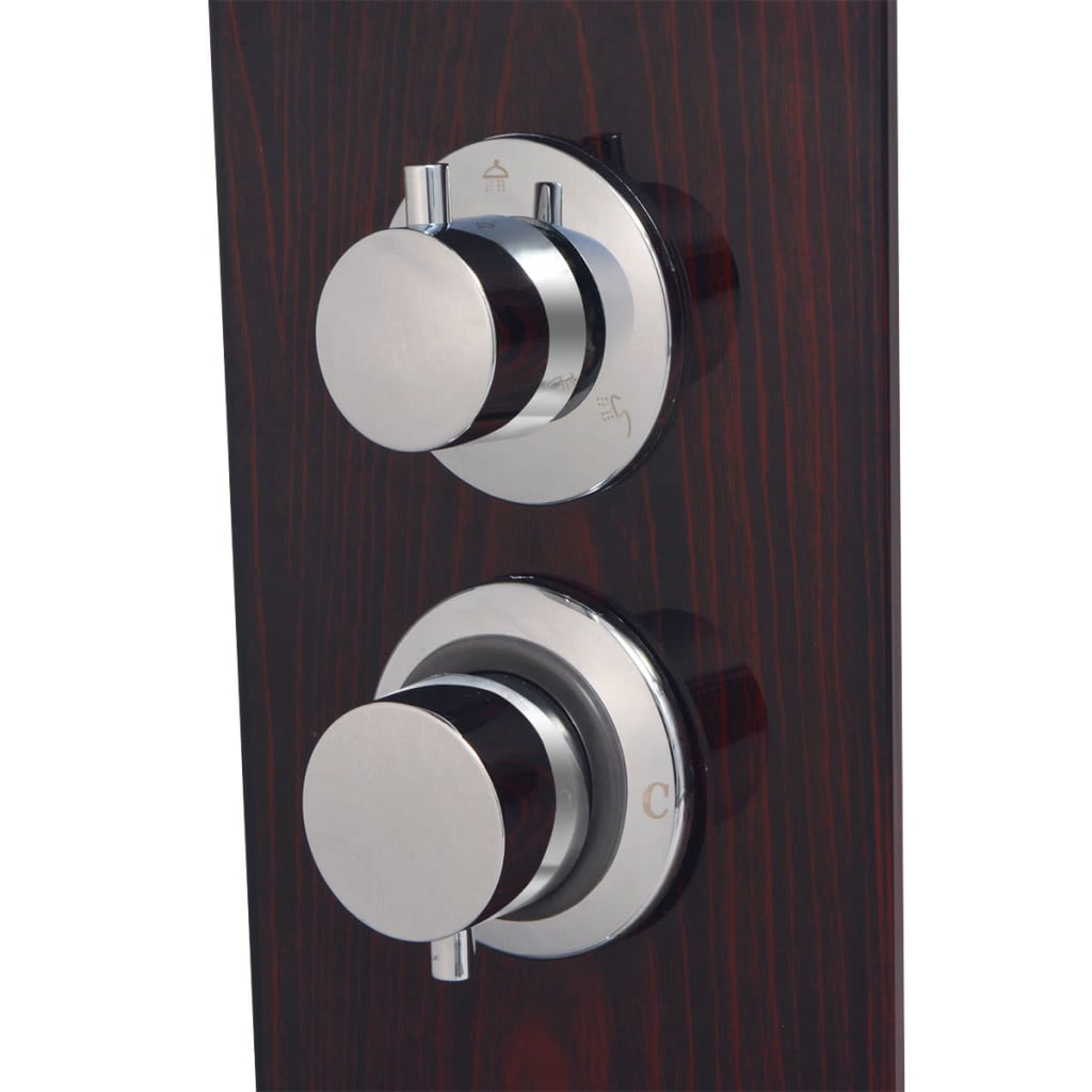 Στήλη Ντους Υδρομασάζ Καφέ από Γυαλί - PAKOBAZAAR