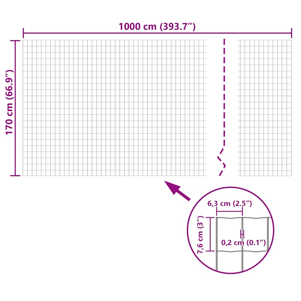 Συρματόπλεγμα Πράσινο 10 x 1,7 μ. Ατσάλινο - Pakobazaar