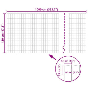 Συρματόπλεγμα Γκρι 10 x 1,2 μ. Ατσάλινο - PAKOBAZAAR