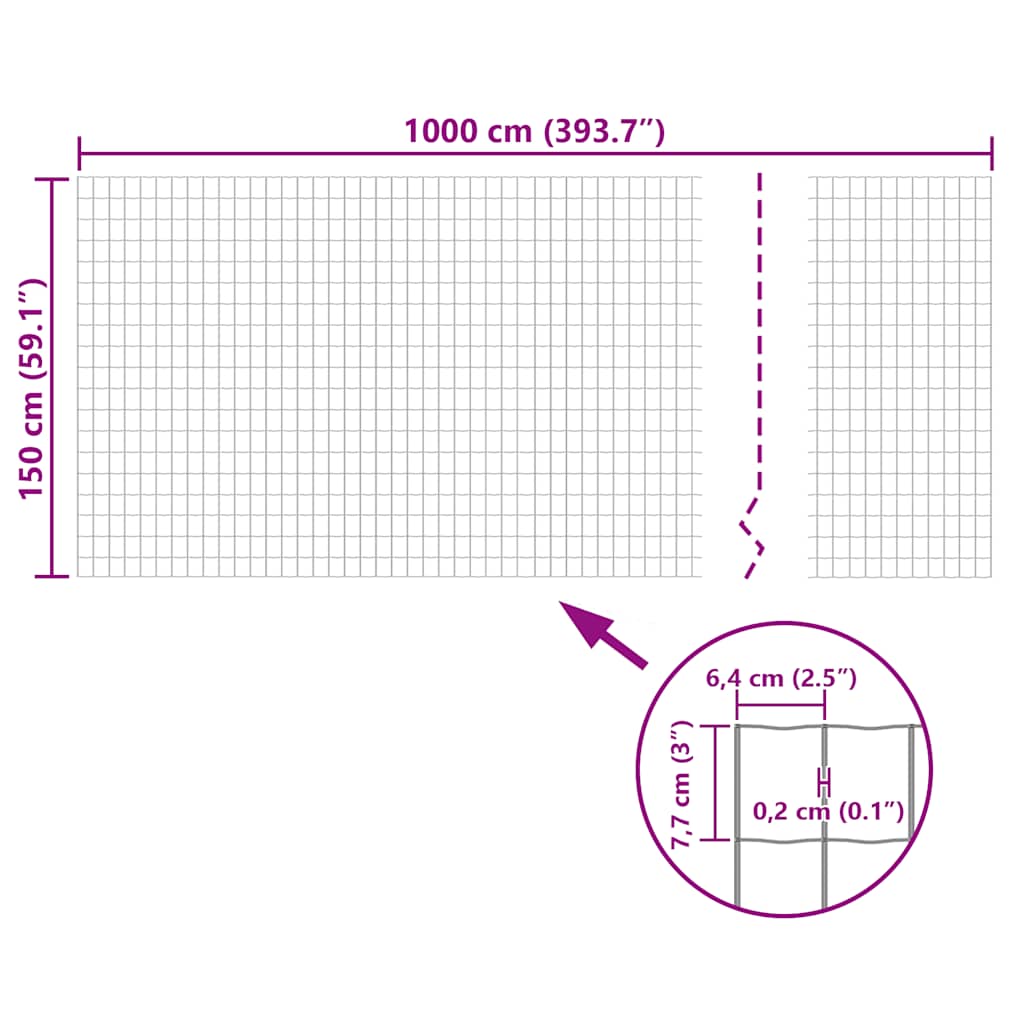 Συρματόπλεγμα Γκρι 10 x 1,5 μ. Ατσάλινο - PAKOBAZAAR