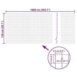 Συρματόπλεγμα Γκρι 10 x 1,5 μ. Ατσάλινο - PAKOBAZAAR