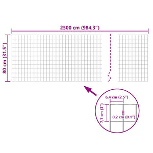 Συρματόπλεγμα Γκρι 25 x 0,8 μ. Ατσάλινο - PAKOBAZAAR