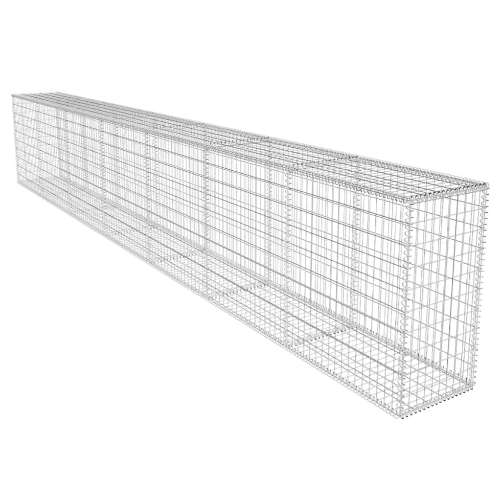 Συρματοκιβώτιο Τοίχος 600x50x100 εκ. Γαλβαν.Χάλυβας + Κάλυμμα - PAKOBAZAAR