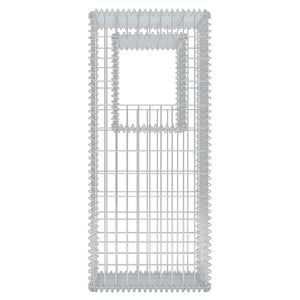 Συρματοκιβώτια Στύλοι/Γλάστρες 2 τεμ 50 x 50 x 120 εκ. Ατσάλινα - Pakobazaar