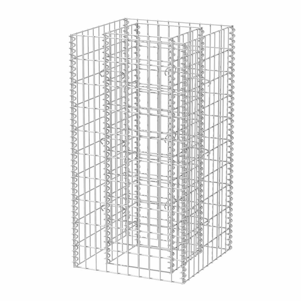 Συρματοκιβώτιο - Γλάστρα Υπερυψωμένη 50 x 50 x 100 εκ. Ατσάλινη - PAKOBAZAAR
