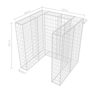 Πλαίσιο Μονό για Κάδο Απορριμμάτων 110x100x120 εκ. Ατσάλινο - PAKOBAZAAR