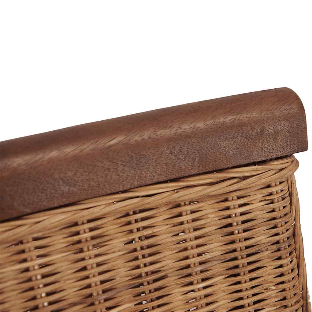 Καρέκλες Τραπεζαρίας 2 τεμ. Καφέ από Γνήσιο Ρατάν - PAKOBAZAAR