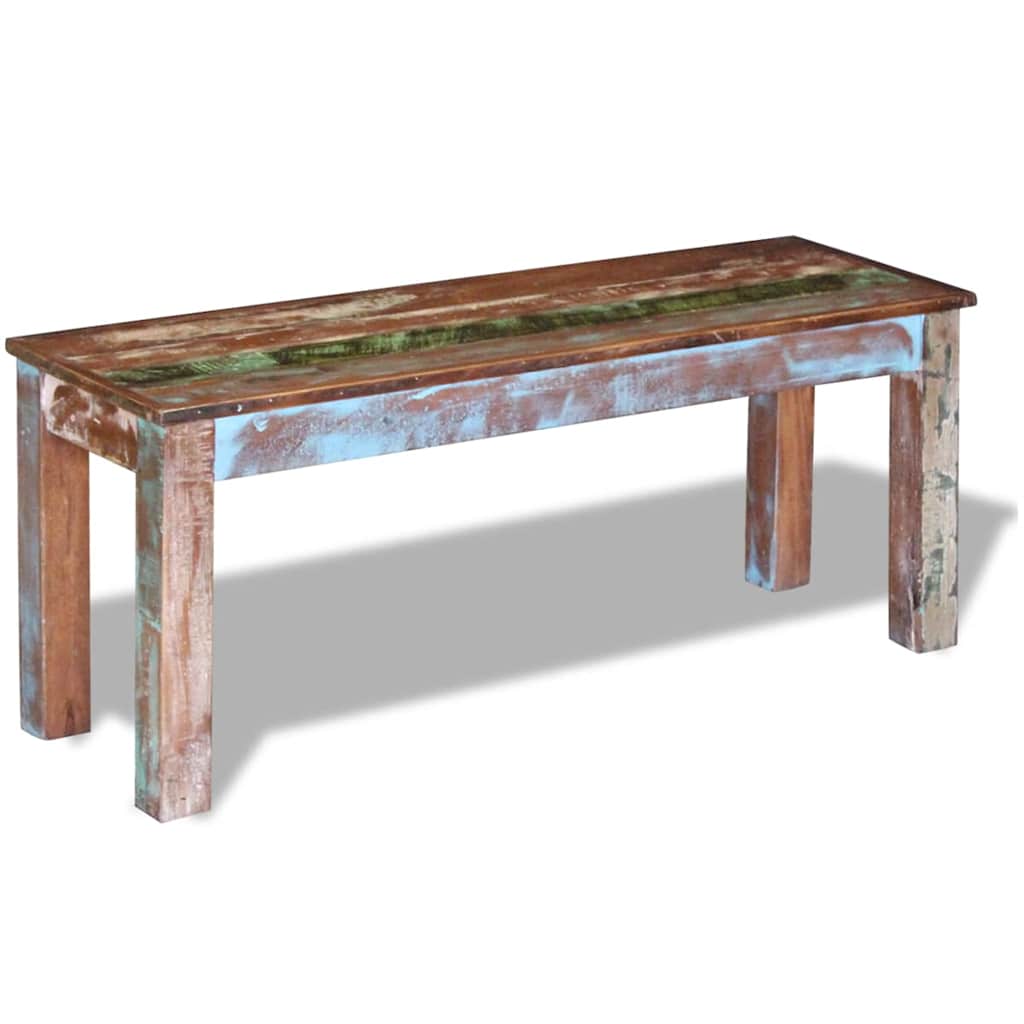 Πάγκος 110 x 35 x 45 εκ. από Μασίφ Ανακυκλωμένο Ξύλο - PAKOBAZAAR