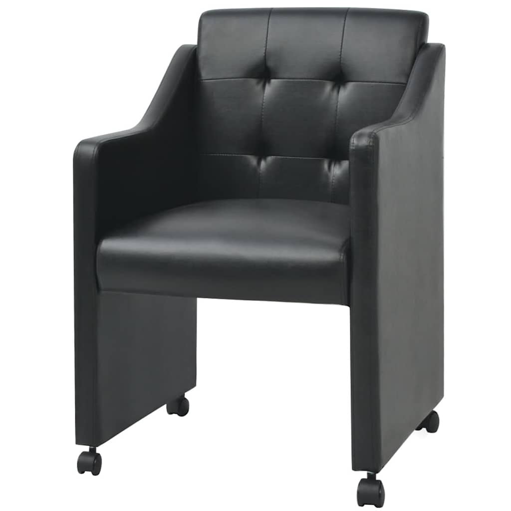 Πολυθρόνες Τραπεζαρίας 2 τεμ. Μαύρες 59 x 57,5 x 86,5 εκ.