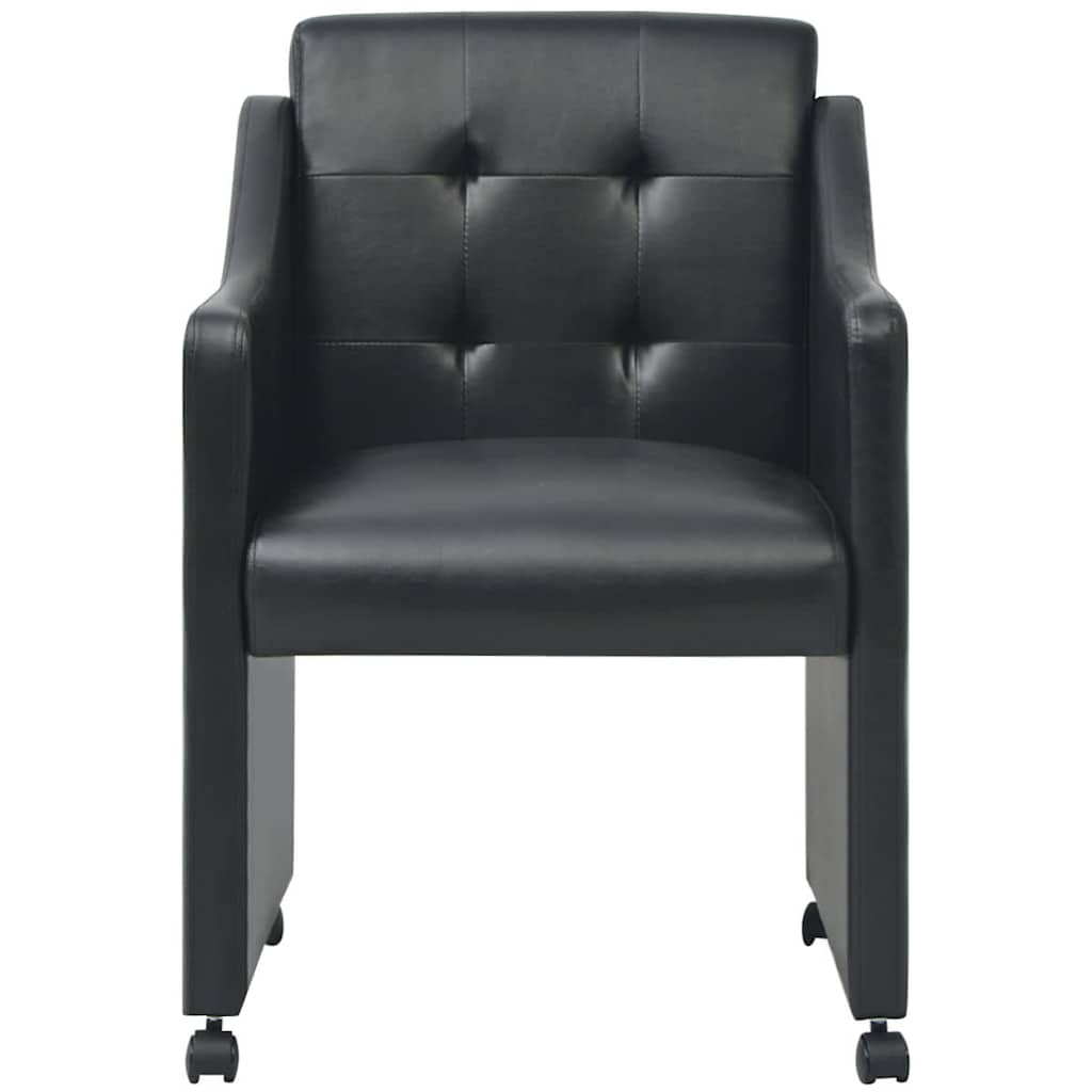 Πολυθρόνες Τραπεζαρίας 2 τεμ. Μαύρες 59 x 57,5 x 86,5 εκ.