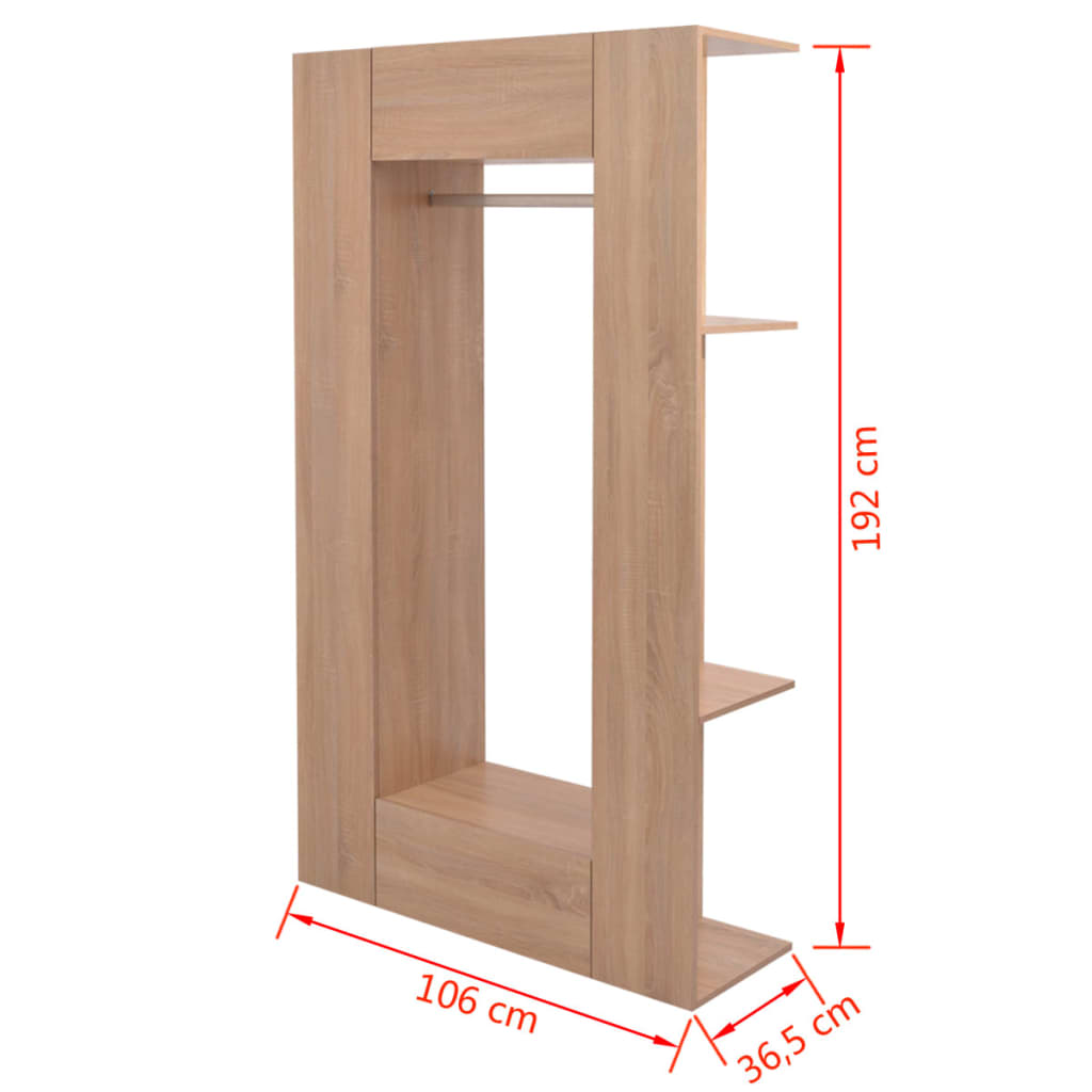 Ντουλάπα Μπεζ 106 x 36,5 x 192 εκ. από Επεξεργασμένο Ξύλο