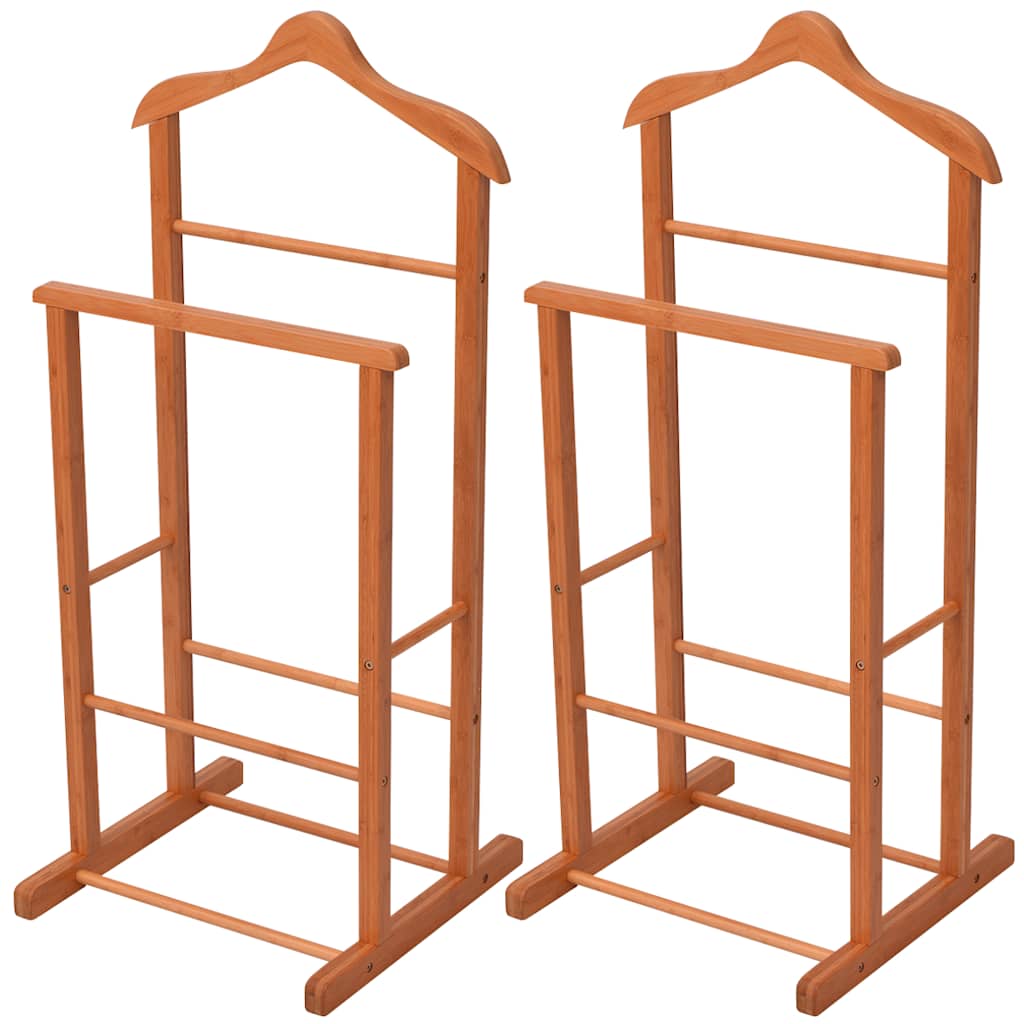 Ράφια Ρούχων 2 τμχ. Καφέ 46 x 40 x 95 εκ. Μπαμπού - Pakobazaar