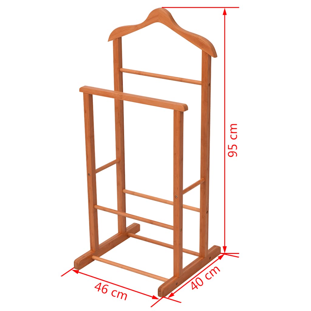Ράφια Ρούχων 2 τμχ. Καφέ 46 x 40 x 95 εκ. Μπαμπού - Pakobazaar