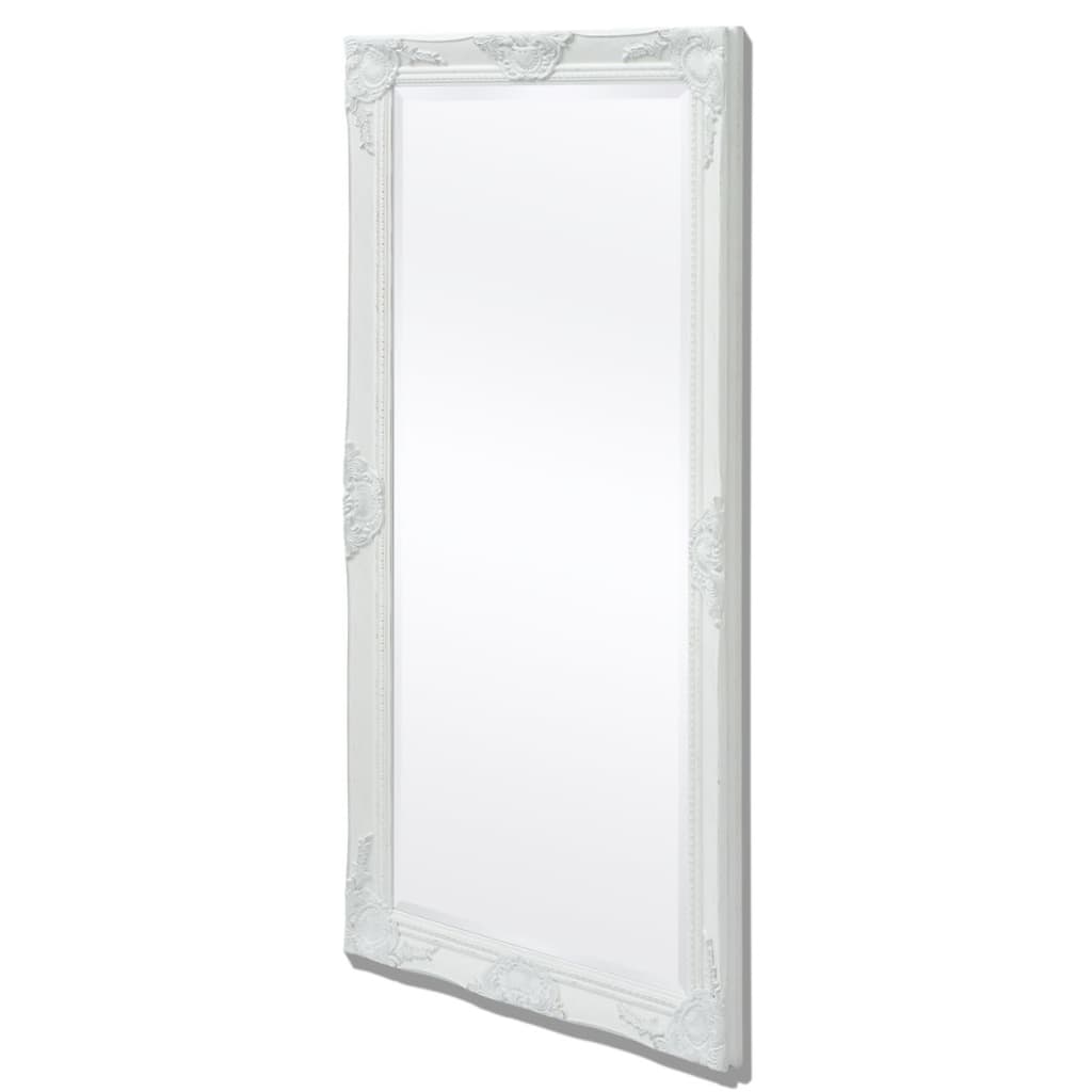 Καθρέφτης Τοίχου με Μπαρόκ Στιλ Λευκός 120 x 60 εκ. - Pakobazaar