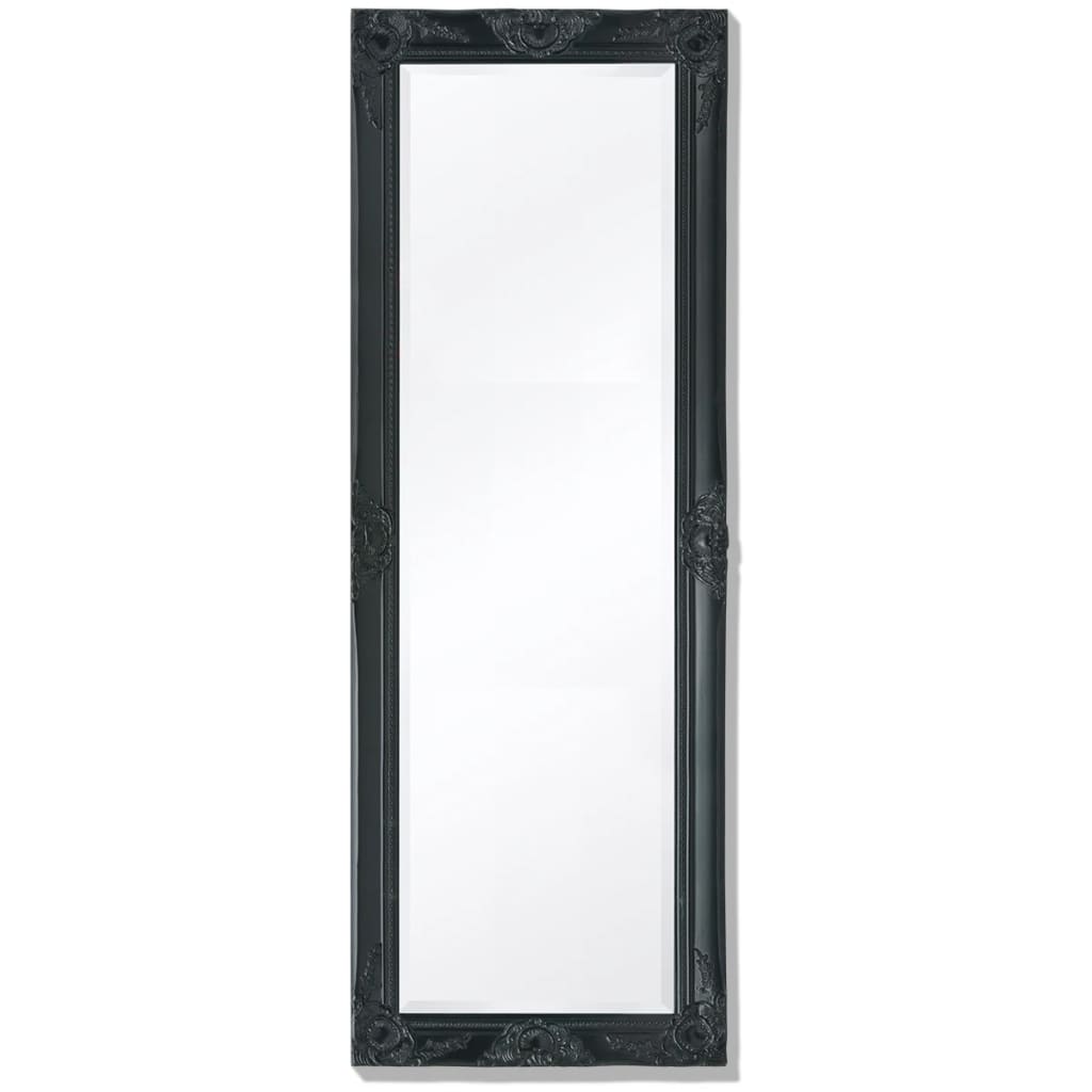 Καθρέφτης Τοίχου με Μπαρόκ Στιλ Μαύρος 140 x 50 εκ. - Pakobazaar