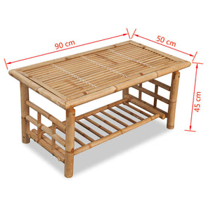 Τραπεζάκι Σαλονιού 90 x 50 x 45 εκ. από Μπαμπού - PAKOBAZAAR