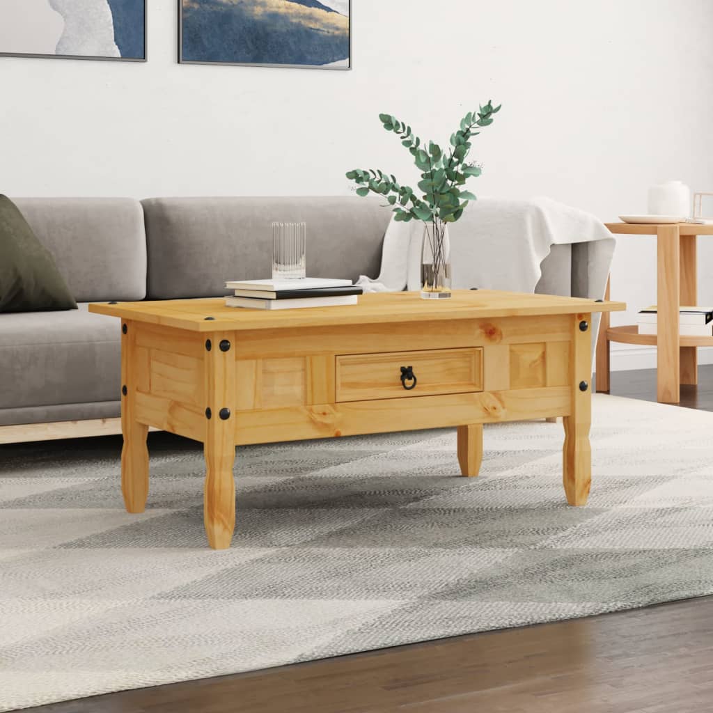 Τραπεζάκι Σαλονιού Μεξικ. Στιλ Corona 100x55x44 εκ. Ξύλο Πεύκου - PAKOBAZAAR