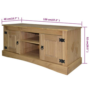 Έπιπλο Τηλεόρασης Μεξικ. Στιλ Corona 120x40x52 εκ. Ξύλο Πεύκου - PAKOBAZAAR