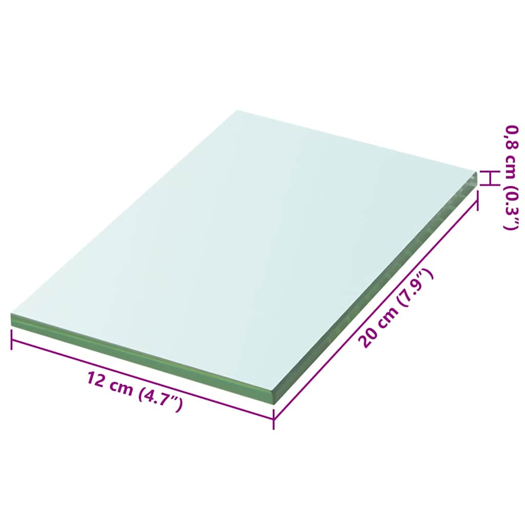 Ράφι Πάνελ Διάφανο 20 x 12 εκ. Γυάλινο - PAKOBAZAAR