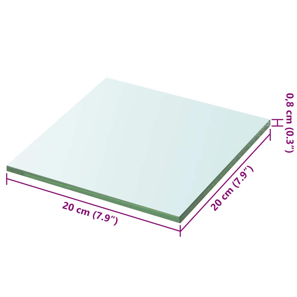 Ράφι Πάνελ Διάφανο 20 x 20 εκ. Γυάλινο - Pakobazaar