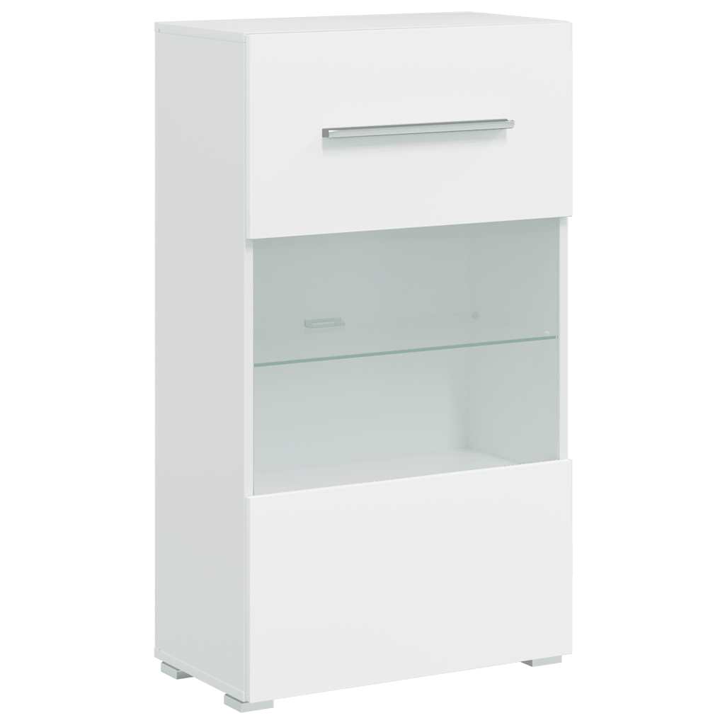 Σύνθετο Τηλεόρασης με Φωτισμό LED 5 τεμ. Λευκό - PAKOBAZAAR