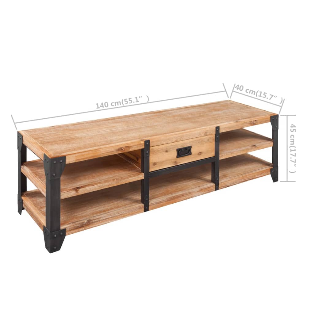 Έπιπλο Τηλεόρασης 140 x 40 x 45 εκ. από Μασίφ Ξύλο Ακακίας - PAKOBAZAAR