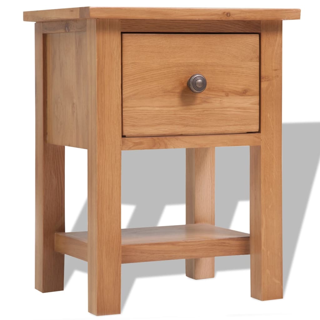 Κομοδίνο 36 x 30 x 47 εκ. από Μασίφ Ξύλο Δρυός - PAKOBAZAAR