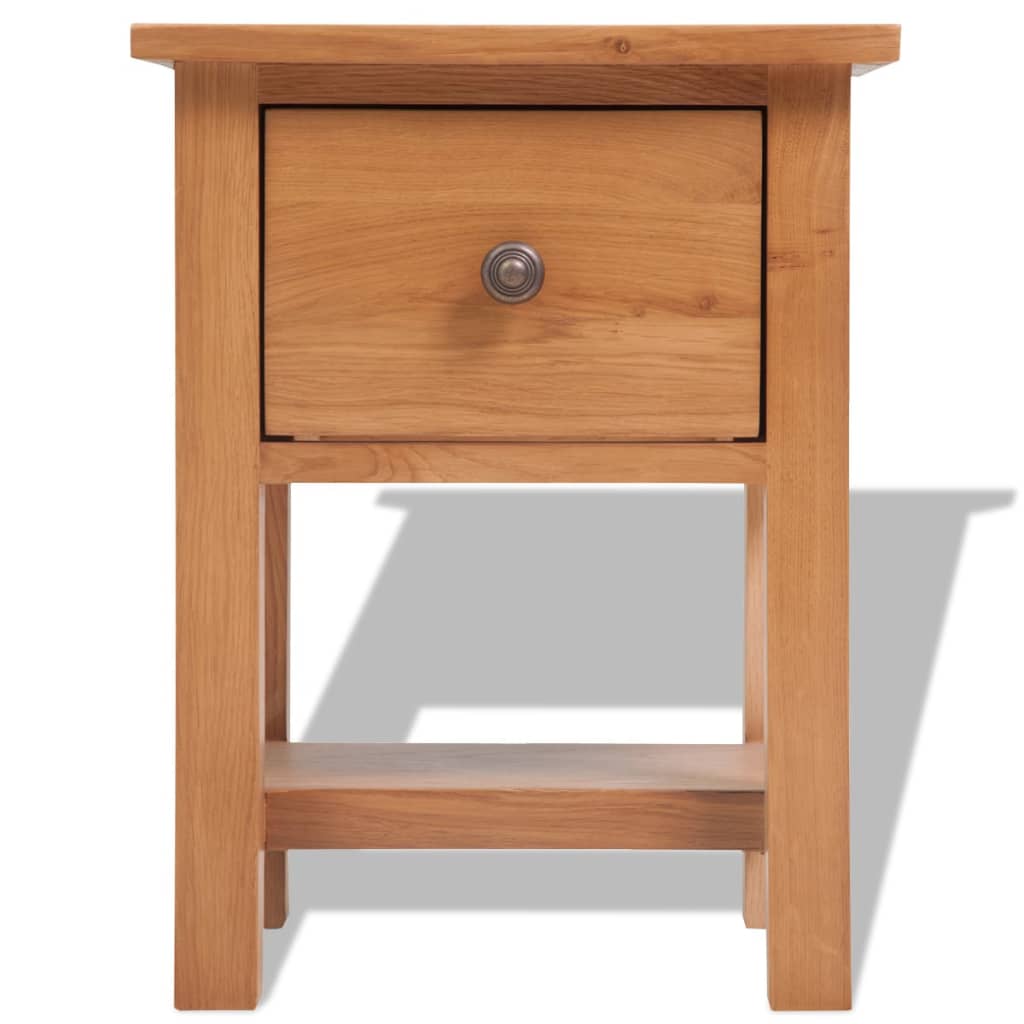 Κομοδίνο 36 x 30 x 47 εκ. από Μασίφ Ξύλο Δρυός - PAKOBAZAAR