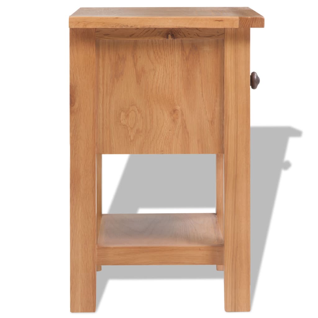 Κομοδίνο 36 x 30 x 47 εκ. από Μασίφ Ξύλο Δρυός - PAKOBAZAAR