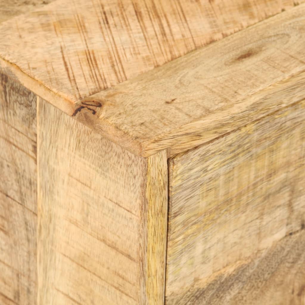Τραπέζι Βοηθητικό με Συρτάρι  Ροδάκια 40x40x45 εκ. Ξύλο Μάνγκο