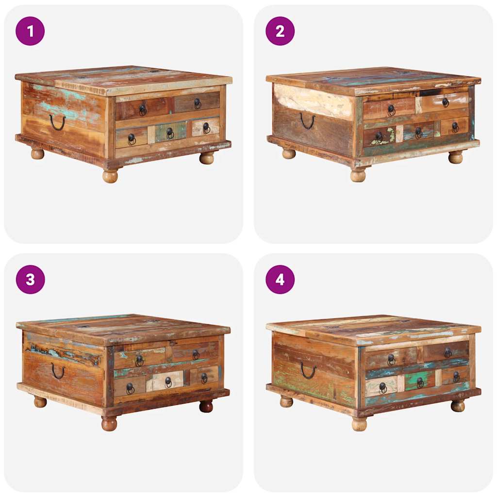 Τραπεζάκι Σαλονιού 70 x 70 x 38 εκ. από Ανακυκλωμένο Ξύλο - PAKOBAZAAR