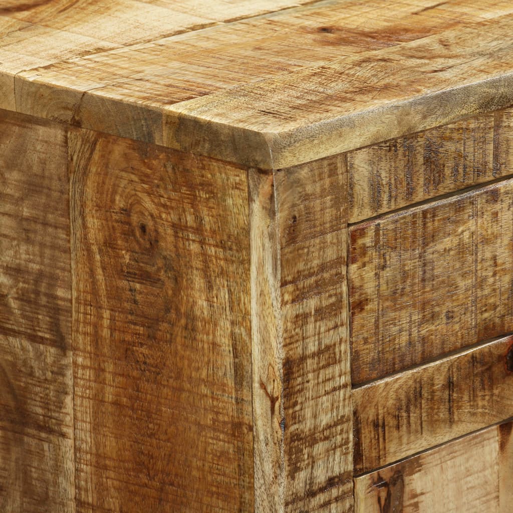 Συρταριέρα με 2 Συρτάρια και 1 Ντουλάπι Ακατέργαστο Ξύλο Μάνγκο - PAKOBAZAAR