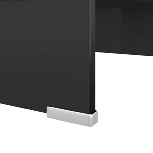 Βάση Τηλεόρασης/Οθόνης Μαύρη 40 x 25 x 11 εκ. Γυάλινη - Pakobazaar